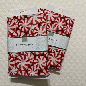 Red and White Peppermint Seasonal Fabric